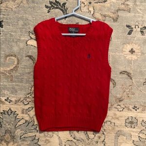 Ralph Lauren red sweater vest in size 5